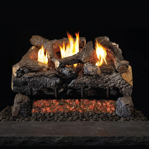 16-inch Evening Fyre Charred ST Ventless Gas Log Set by Real Fyre