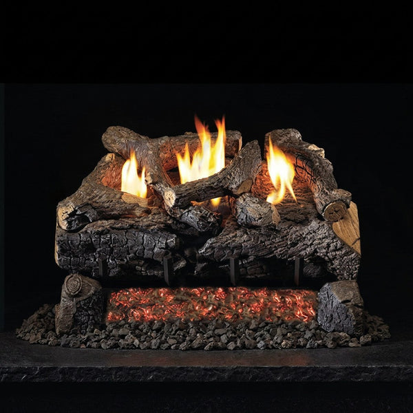 16-inch Evening Fyre Charred ST Ventless Gas Logs by Real Fyre