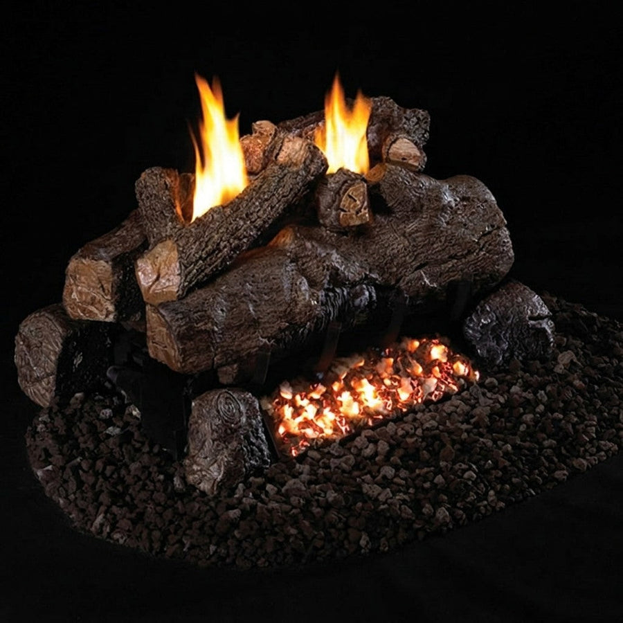 24" Evening Fyre See-Through Ventless Gas Log Set-16