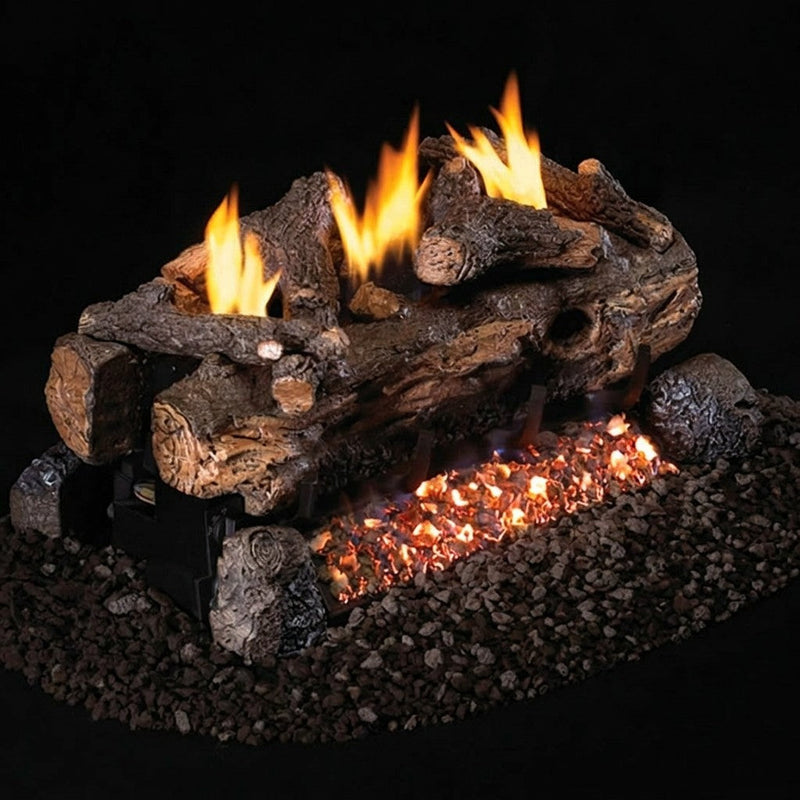 16-inch Evening Fyre Split See-Through Ventless Gas Logs by Real Fyre