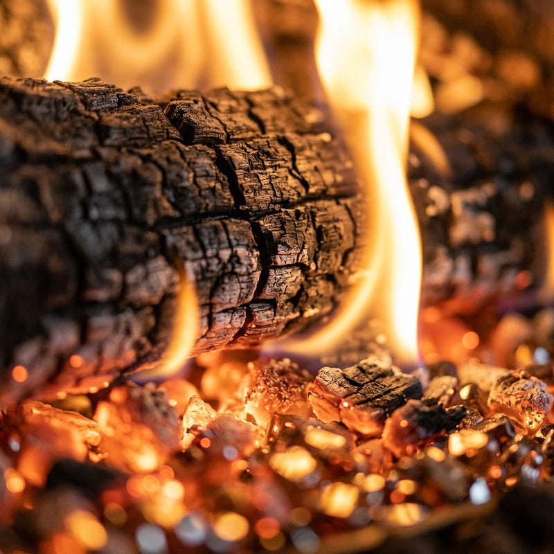 18" Evening Fyre Split Ventless Refractory Gas Log Set | Real Fyre