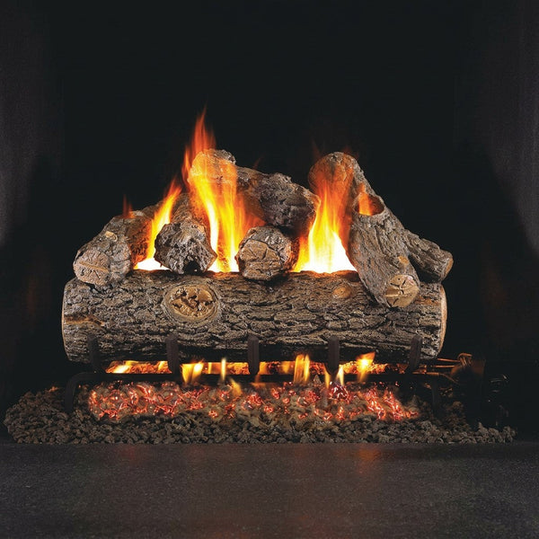 24-inch Golden Oak Designer Plus ANSI Vented Gas Log Set by Real Fyre