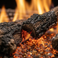 36" Golden Oak See-Through Vented Gas Log Set | Real Fyre