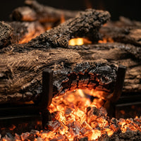 18" Peterson Charred Aged Split Outdoor Ventless Gas Logs | Real Fyre