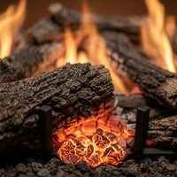 16" Peterson Charred Aged Split Refractory Ventless Gas Logs | Real Fyre
