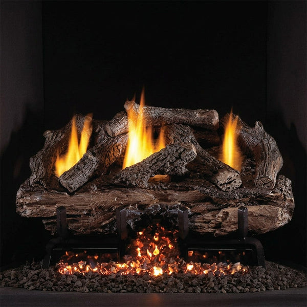 16-inch Peterson Charred Aged Split Refractory Ventless Gas Logs by Real Fyre