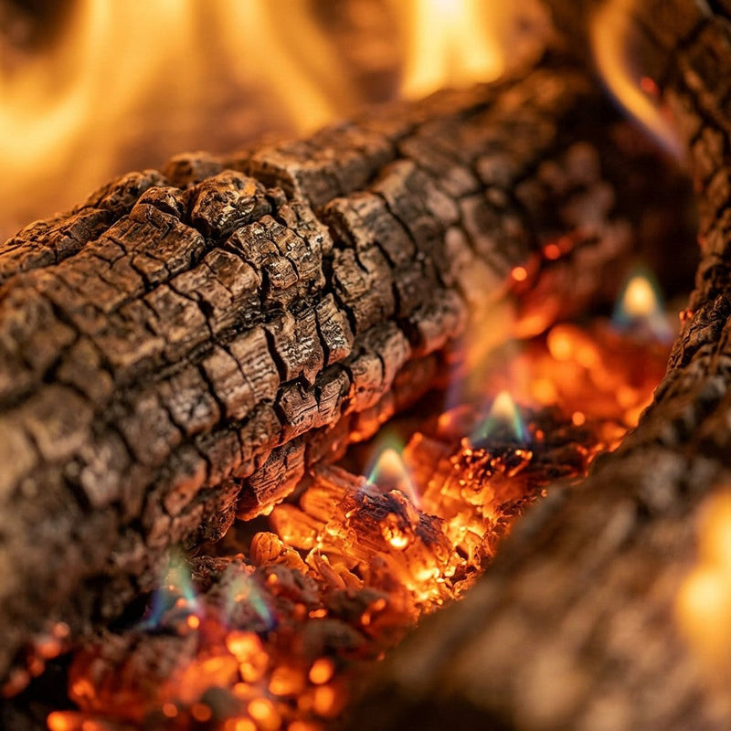 16" Peterson Charred Frontier Oak Outdoor Ventless Gas Logs | Real Fyre