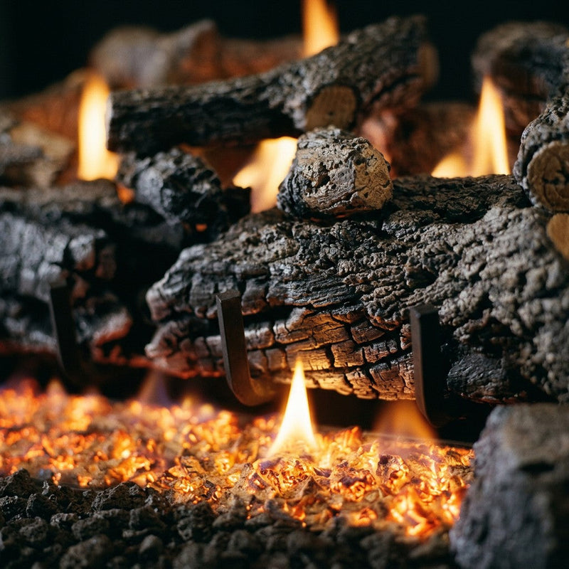 18" Peterson Evening Fyre Charred Ventless Gas Logs | Real Fyre