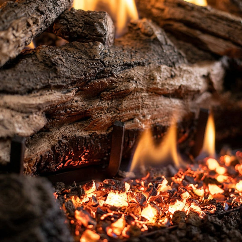 18" Peterson Evening Fyre Split Refractory Ventless Gas Logs | Real Fyre