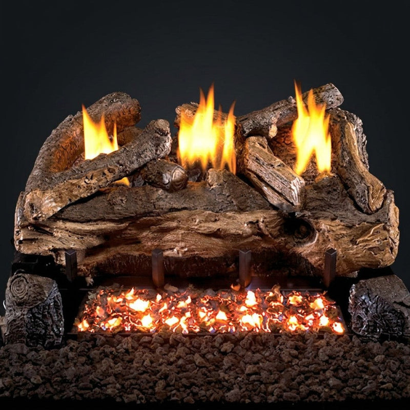 24-inch Peterson Evening Fyre Split Refractory Ventless Gas Logs by Real Fyre