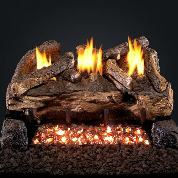 16-inch Peterson Evening Fyre Split Refractory Ventless Gas Logs by Real Fyre