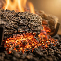24" Peterson Valley Oak Refractory Ventless Gas Logs | Real Fyre
