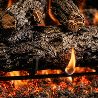 30" Rustic Oak Designer Vented Gas Log Set | Real Fyre