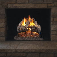 16" Burnt Rustic Oak Vented Gas Log Set | Real Fyre