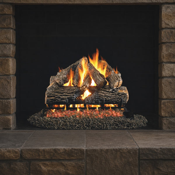 16" Charred Oak ANSI Vented Gas Log Set | Real Fyre