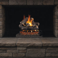 16" Rustic Oak Designer Vented Gas Log Set | Real Fyre