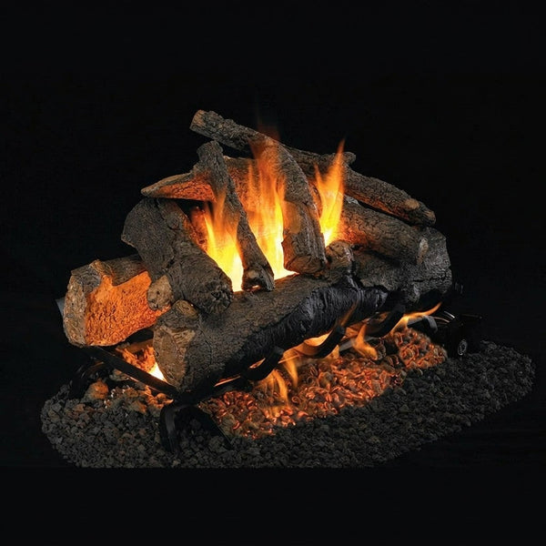 30-inch American Oak Designer See-Through Vented Gas Logs by Real Fyre
