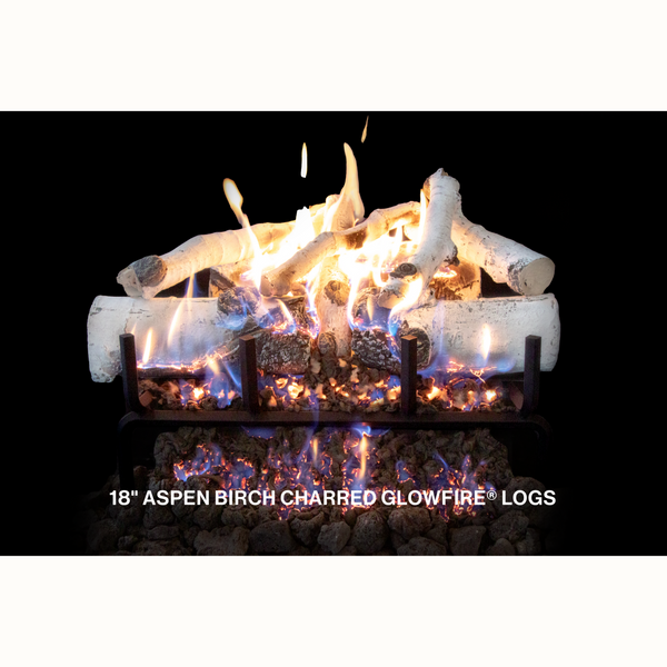 18" Aspen Birch Charred GlowFire Gas Logs
