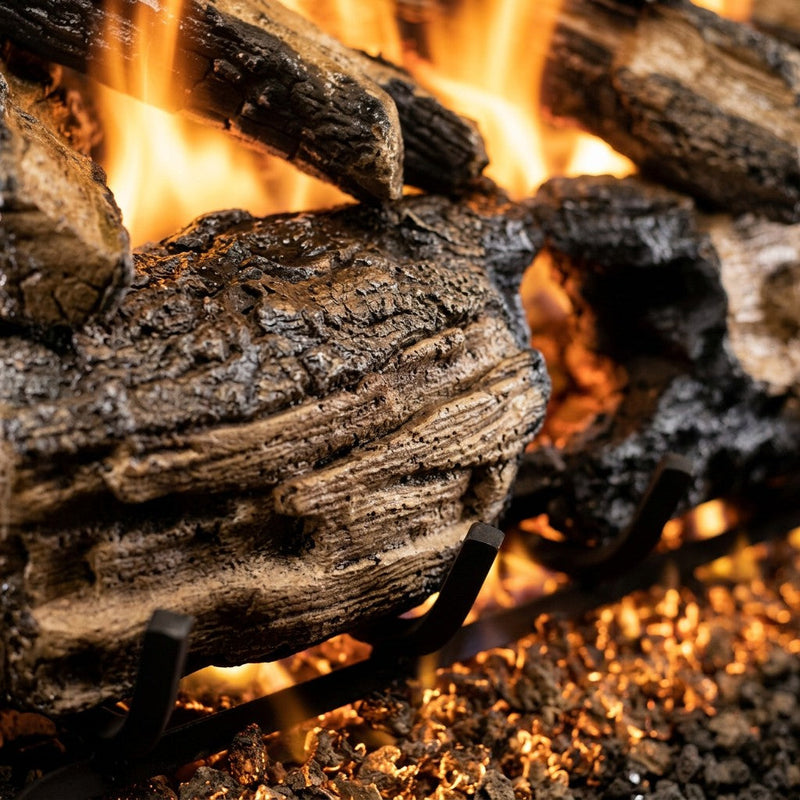 30" Burnt Split Oak ANSI Vented Gas Log Set | Real Fyre