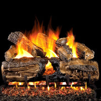 18" Burnt Split Oak Vented Gas Log Set | Real Fyre