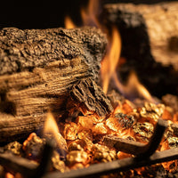 18" Burnt Split Outdoor Vented Gas Log Set | Real Fyre