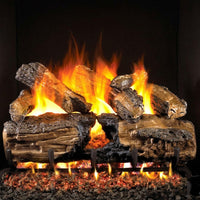 24-inch Burnt Split Outdoor Vented Gas Log Set by Real Fyre