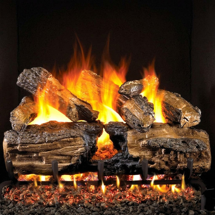Burnt Split Outdoor Vented Gas Log Set