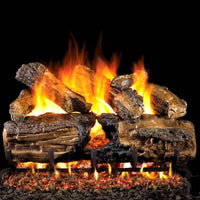18" Burnt Split Outdoor Vented Gas Log Set | Real Fyre