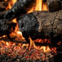 30" Charred American Oak ANSI Vented Gas Log Set | Real Fyre