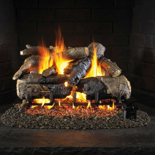 24-inch Charred American Oak ANSI Vented Gas Log Set by Real Fyre