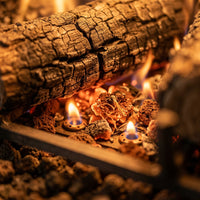 18" Charred American Oak Outdoor Vented Gas Log Set | Real Fyre