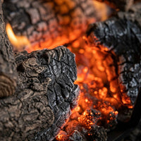 18" Charred Angel Oak Vented Gas Log Set | Real Fyre