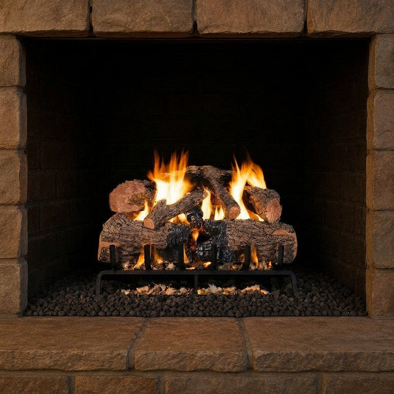 18-inch Charred Angel Oak Vented Gas Log Set by Real Fyre