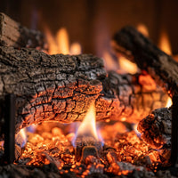 18" Charred Angel Split Oak Outdoor Vented Gas Log Set | Real Fyre