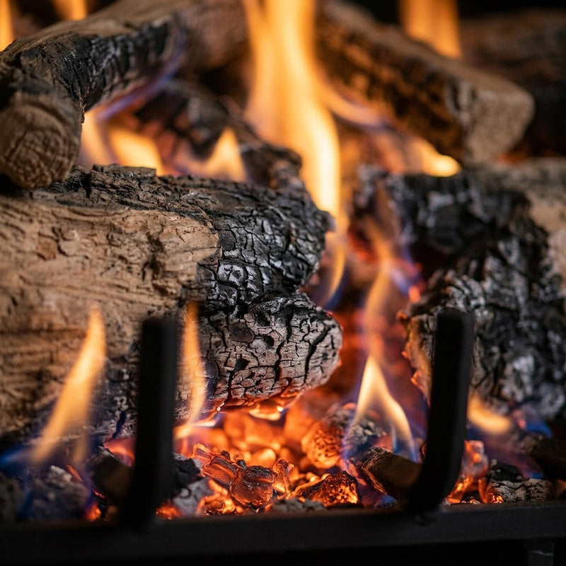 18" Charred Angel Split Oak Vented Gas Log Set | Real Fyre