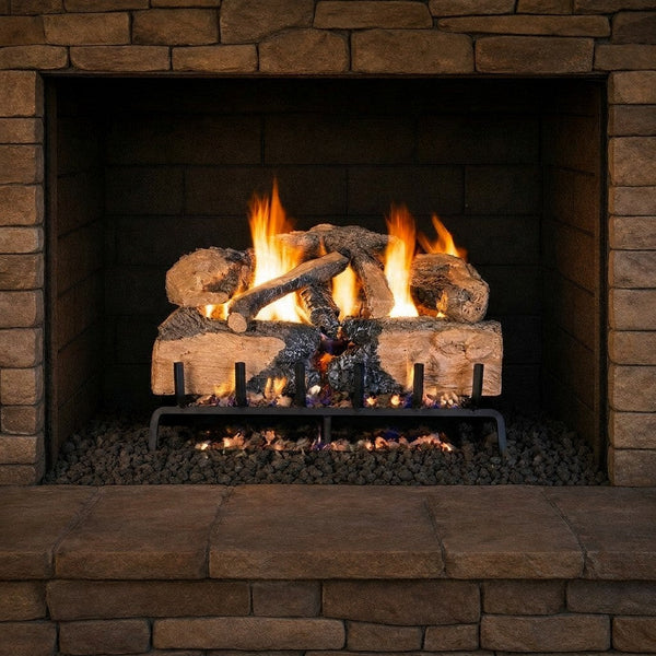 18-inch Charred Angel Split Oak Vented Gas Log Set by Real Fyre