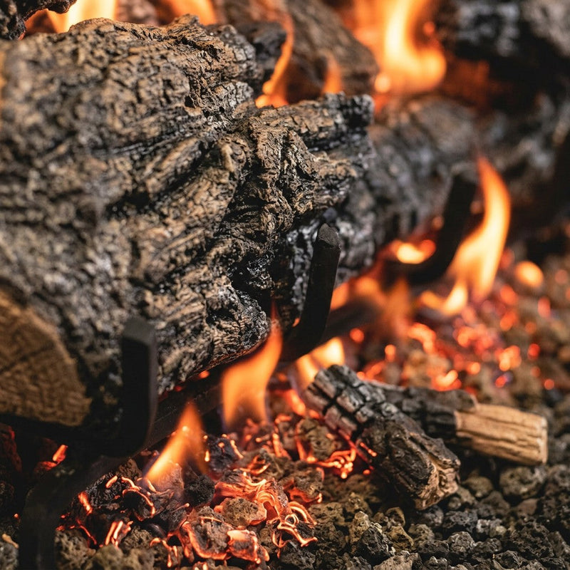 24" Charred Northern Oak Vented Gas Log Set | Real Fyre