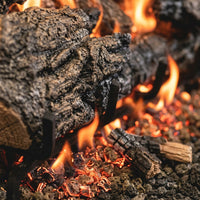 30" Charred Northern Oak Vented Gas Log Set | Real Fyre