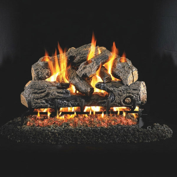 18-inch Charred Northern Oak Vented Gas Log Set by Real Fyre