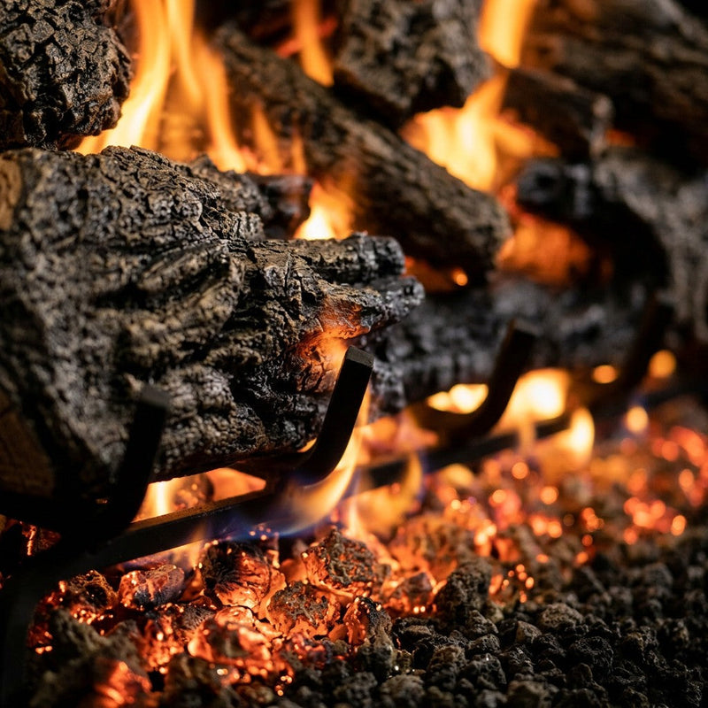 30" Charred Northern Outdoor Vented Gas Log Set | Real Fyre