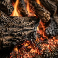 30" Charred Oak Outdoor Vented Gas Log Set | Real Fyre
