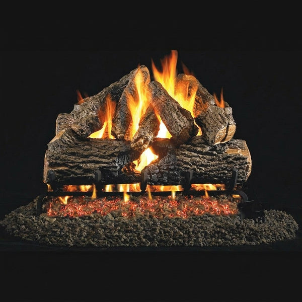 30-inch Charred Oak Outdoor Vented Gas Log Set by Real Fyre