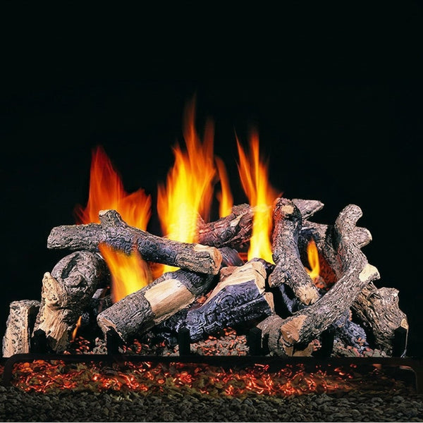 24-inch Charred Oak Stack ANSI Vented Gas Log Set by Real Fyre