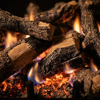 30" Charred Oak Stack Outdoor Vented Gas Log Set | Real Fyre