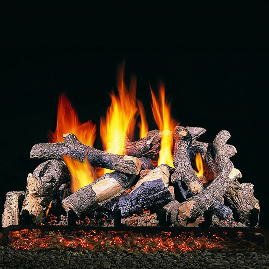 Charred Oak Stack Outdoor Vented Gas Log Set