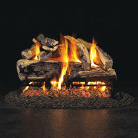 30-inch Charred Rugged Split Oak ANSI Vented Gas Log Set by Real Fyre