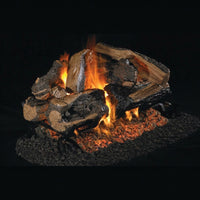 18-inch Charred Rugged Split Oak See-Through Vented Logs by Real Fyre