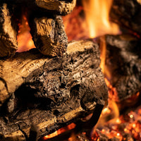 18" Charred Rugged Split Oak Vented Gas Log Set | Real Fyre