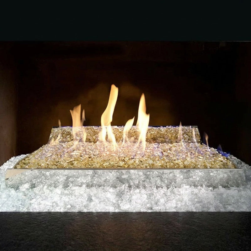 24-inch Contemporary See-Through Fire Glass Ventless Gas Logs by Real Fyre
