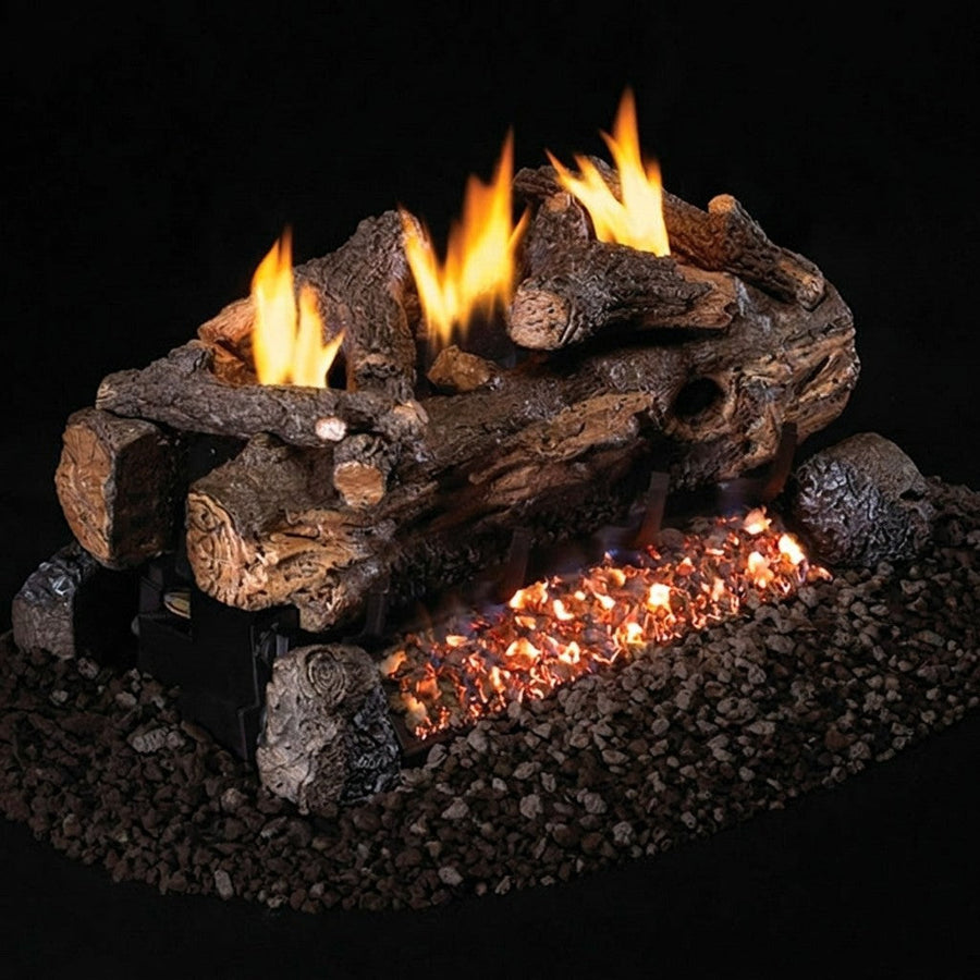 30" Evening Fyre Split See-Through Ventless Gas Logs-16  A